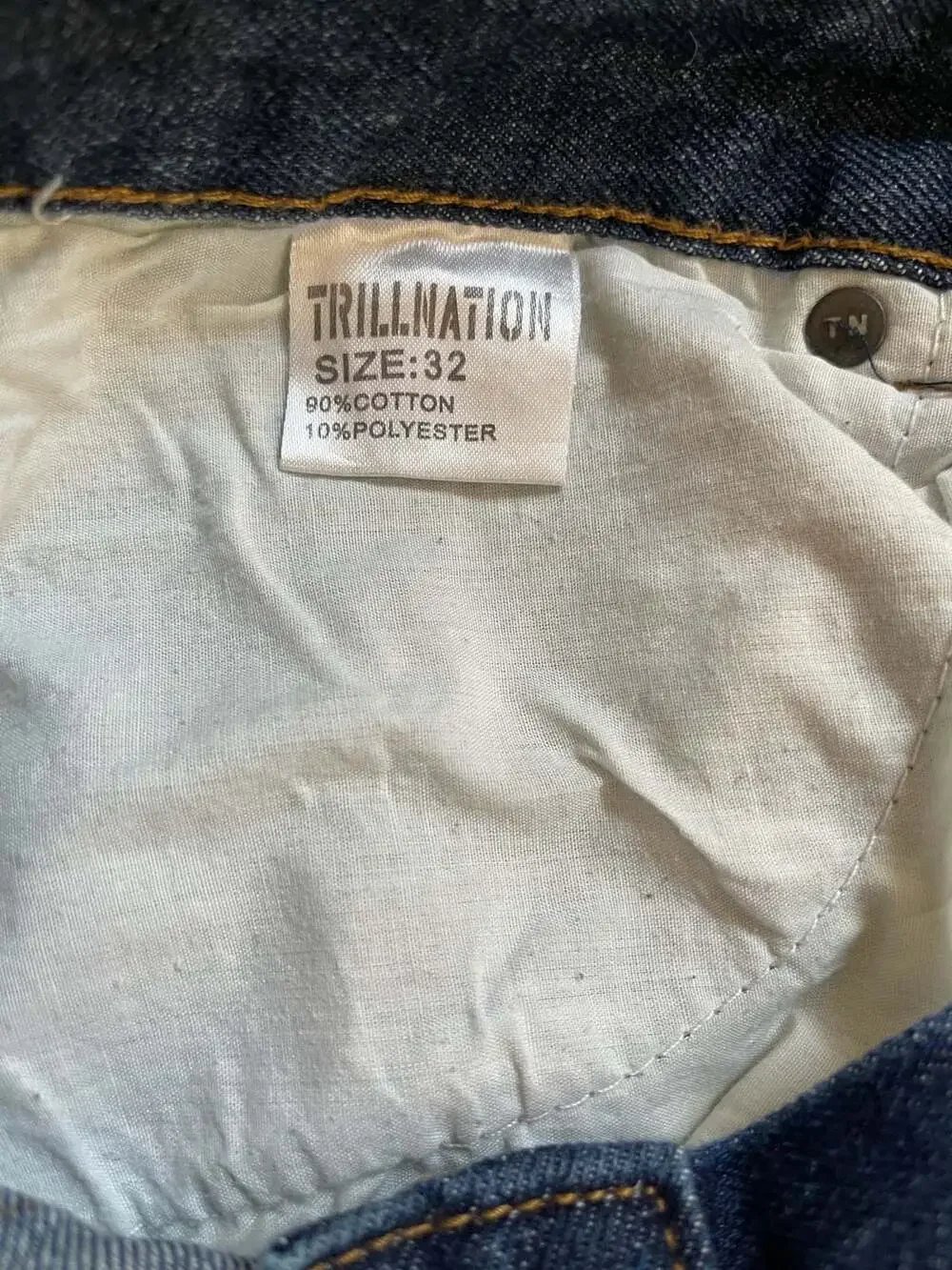 Trillnation Acid Wash Distressed Denim Jeans Size 32 - Picture 6 of 6